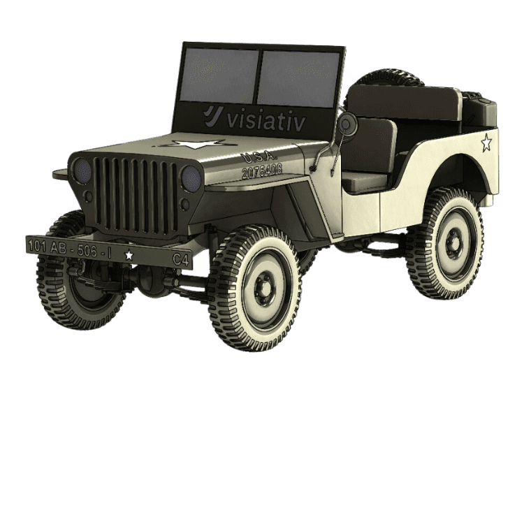 Model samochodu Jeep w SOLIDWORKS