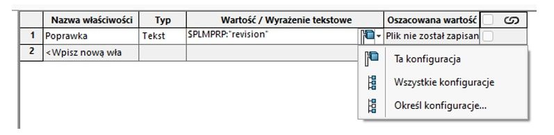 Określanie konfiguracji w określonym atrybucie