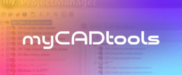 Baner z oknem programu oraz logo myCADtools