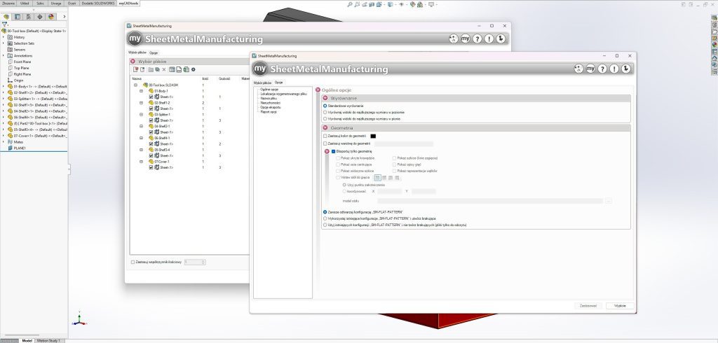 10 funkcji myCADtools, które przyspieszą Twoją pracę w SOLIDWORKS