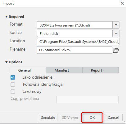 Instalowanie bazy materiałowej na platformie 3DEXPERIENCE