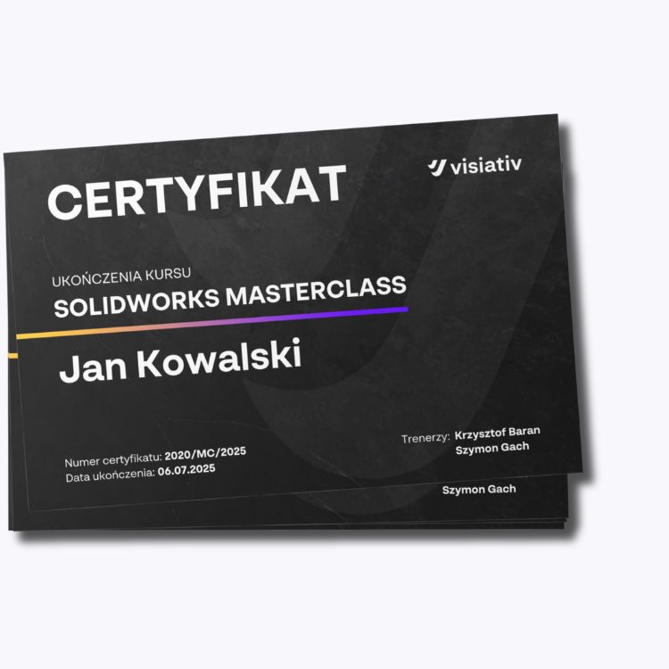 Certyfikat SOLIDWORKS Masterclass