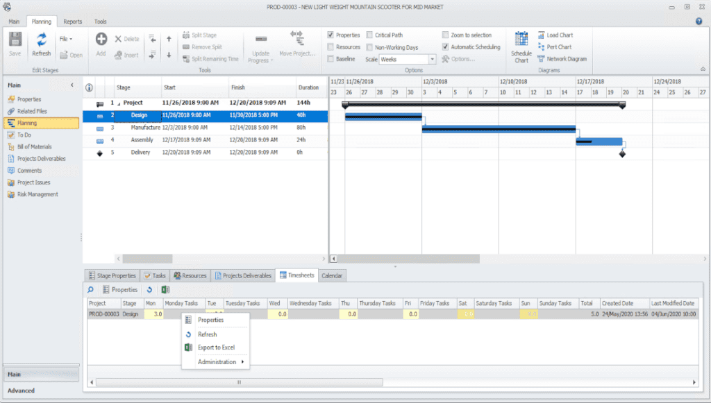Interfejs programu SOLIDWORKS Manage