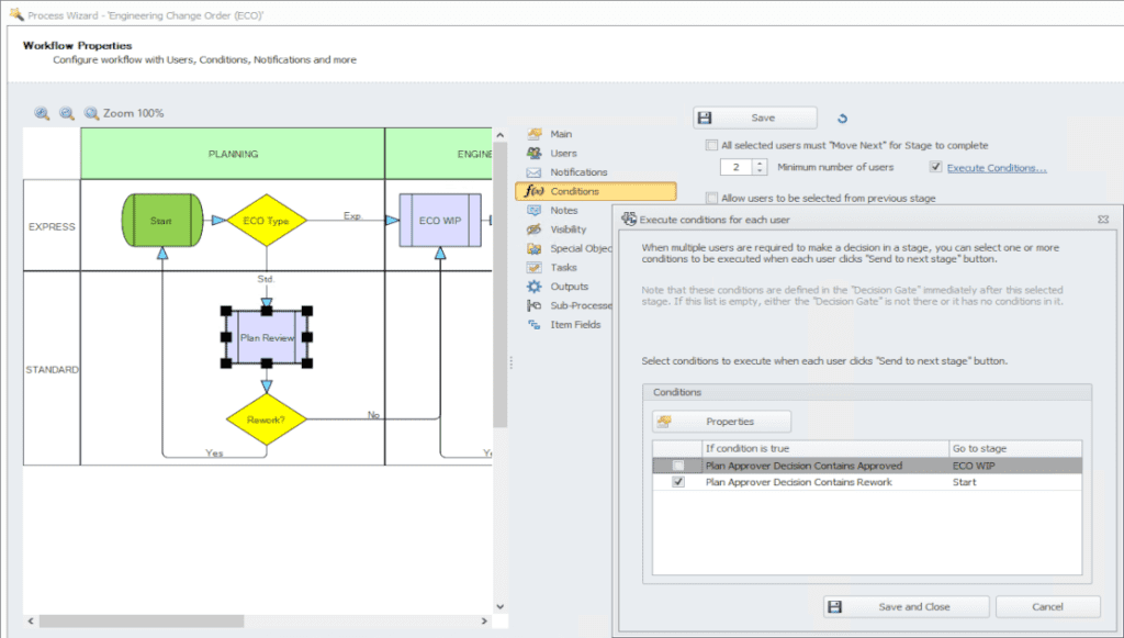 Interfejs programu SOLIDWORKS Manage