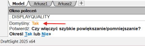 Problemy z wydajnością w programie DraftSight 2018–2024? Sprawdź, jak je rozwiązać Użytkownicy programu DraftSight w wersjach 2018–2024 mogą napotykać trudności podczas przeglądania dużego projektu, szczególnie jeśli chodzi o wydajność dużych złożeń rysunków. Problemy te objawiają się jako obniżona jakość wyświetlania modelu, opóźnienia, przycinanie narzędzi lub zbyt wolne przesuwanie widoku. Na szczęście istnieje kilka prostych kroków, które mogą znacząco zwiększyć wydajność systemu i pracy w programie. Choć narzędzie SOLIDWORKS Rx [tutaj ew. screen SOLIDWORKS_rx.png] pozwala na kompleksową diagnostykę i ocenę wydajności SOLIDWORKS, wielu użytkowników DraftSight może nie mieć do niego dostępu. Co wtedy? Oto zestaw praktycznych porad. 1. Sprawdź obciążenie systemu i wykorzystanie GPU dla DraftSight (te same kroki pasują i dla SOLIDWORKS) Aby upewnić się, że DraftSight działa płynnie, warto najpierw sprawdzić obciążenie systemu oraz to, czy program korzysta z odpowiedniej karty graficznej. Użycie dedykowanej karty graficznej zamiast zintegrowanej karty graficznej może znacząco zwiększyć wydajność grafiki SOLIDWORKS, szczególnie przy dużych projektach CAD. Jak to zrobić? Uruchom Menedżera zadań (Ctrl + Shift + Esc). [tutaj screen menedzer_zadan.png] Przejdź do zakładki Wydajność i sprawdź użycie CPU i GPU. [tutaj screen wydajnosc.png] Zweryfikuj, czy DraftSight korzysta z karty typu NVIDIA Quadro lub AMD FirePRO (szczególne wymagania do nowych wersji DraftSight - link do oficjalnej strony DraftSight ), które są zoptymalizowane pod kątem grafiki CAD. [tutaj karta_dedykowana.png] Jak dobrać odpowiednią stacje roboczą dla SOLIDWORKS i DraftSight możesz poczytać "Jak dobrać odpowiednią stacje roboczą dla SOLIDWORKS". 2. Zadbaj o aktualny sterownik karty graficznej Aktualizacja sterowników może skutkować natychmiastową poprawą wydajności SOLIDWORKS oraz DraftSight. Zalecane działania: Odwiedź stronę producenta karty graficznej (np. NVIDIA, AMD, Intel). Pobierz i zainstaluj najnowsze sterowniki odpowiednie do Twojej karty graficznej. Skorzystaj z dedykowanych narzędzi do kart graficznych, takich jak: GeForce Experience (NVIDIA) AMD Software: Adrenalin Intel Driver & Support Assistant Zaktualizowanie sterownika jest częścią szerszej strategii — optymalizacji ustawień systemowych — która ma wpływ na wydajność grafiki SOLIDWORKS, DraftSight i ogólną stabilność oprogramowania. 3. Poprawa wydajnośći grafiki DraftSight za pomocą ustawień Windows Jeśli sterowniki są aktualne, a problemy nadal występują, przyczyna może leżeć w opcjach wydajności systemu Windows. Zacznij od otwarcia ustawień grafiki w systemie Windows. [tutaj ustawienia_grafiki_wyszukiwanie.png] W oknie opcji ustawienia grafiki wybierz Potrzebujesz aplikacji desktopowej w obszarze „dodaj Aplikacje” (dotyczy windows 11, we Windows 10 widok może nieco wygładzać inaczej). [tutaj ustawienia_grafiki_dodaj.png] W oknie przeglądania przejdź do folderu C:\Program Files\Dassault Systemes\DraftSight\bin. Ścieżka ta może się różnić i zawierać inne nazwę katalogu w zależności od tego jaka ścieżka była podana przy instalacji oprogramowania DraftSight. [tutaj ustawienia_grafiki_draftsight_exe.png] Gdy już dotrzesz do odpowiedniego folderu, znajdź plik DraftSight.exe, a następnie kliknij Dodaj. Po dodaniu DraftSight do listy Opcji niestandardowych kliknij DraftSight i wybierz Opcje preferencje procesora GPU. [tutaj ustawienia_grafiki_wybor_gpu.png] Wybierz aplikację i ustaw preferowaną wydajność GPU na Wysoka wydajność. [tutaj ustawienia_grafiki_wybor_wysoka_wydajnosc.png] Dzięki temu Windows będzie wymuszał korzystanie z dedykowanej karty graficznej, co przekłada się na poprawę wydajności SOLIDWORKS i DraftSight. Co ciekawe, bardzo podobnie wygląda to w przypadku pełnej wersji SOLIDWORKS — jeśli chcesz dowiedzieć się więcej, jak poprawić wydajność SOLIDWORKS, kliknij tutaj: "Jak poprawić wydajność grafiki SOLIDWORKS?". 4. Zmniejsz jakość wygładzania krzywych — popraw wydajność grafiki oraz wydajność pracy. Wysoka jakość obrazu, szczególnie przy skomplikowanych krzywych, może obciążać system. Ograniczając wartość parametru coś na przykładzie IMAGEQUALITY lub DISPLAYQUALITY, możesz osiągnąć znaczną poprawę wydajności SOLIDWORKS i DraftSight, bez utraty danych. Krok po kroku: Wpisz w oknie poleceń: DISPLAYQUALITY [tutaj okno_polecen_displayquality.png] Wersjach powyżej 2021 roku może zapytać o potwierdzenie czy chcemy przyspieszone powiększenie/pomniejszenie dużego projektu, domyślnie jest tak, wystarczy wcisnąć Enter, jeżeli masz na nie to wpisz tak zatwierdź Enterem. (w starszych wersjach ten komunikat może nie występować) [tutaj okno_polecen_displayquality_potwierdzenie_tak.png] Zmień wartość z domyślnej (np. 1000) na niższą, np. 10 [tutaj okno_polecen_displayquality_np10.png] Niższe wartości zmniejszają ilość trójkątów graficznych generowanych podczas wyświetlania modelu — a to bezpośrednio wpływa na wydajność grafiki SOLIDWORKS i DraftSight. To ustawienie nie wpływa na dane rysunku, lecz jedynie na sposób jego prezentacji — a więc możesz zwiększyć wydajność, nie tracąc jakości danych. 5. Zmień profil OpenGL (dotyczy wersji do 2025) DraftSight umożliwia wybór trybu renderowania grafiki. Opcje wydajności w tym zakresie mają ogromne znaczenie przy różnych konfiguracjach sprzętowych. Dostępne tryby: CORE – domyślny, nowoczesny tryb OpenGL (zalecany dla nowych kart graficznych), COMPATIBILITY – tryb zgodności, pomocny przy starszych sterownikach i kartach. Aby zmienić tryb: Wpisz : OPENGLPROFILE [okno_polecen_openglprofile.png] Wybierz COMPATIBILITY, jeśli występują problemy z generowaniem lub stabilnością. Tryb Compatibility bywa bardziej stabilny przy starszych lub nietypowych konfiguracjach graficznych. [okno_polecen_openglprofile_COMPATIBILITY.png] Uwaga: Od wersji DraftSight 2026, tryb Compatibility zostanie wycofany. Pozostanie tylko tryb CORE, oparty na nowoczesnym silniku graficznym, który będzie wymagał optymalizacji ustawień systemowych i aktualnych sterowników GPU.