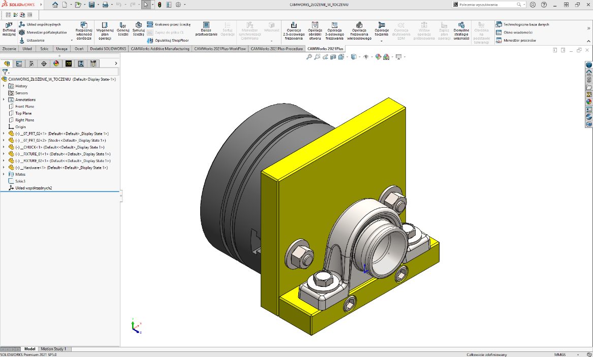 CAMWorks - Interfejs i integracja z SOLIDWORKS