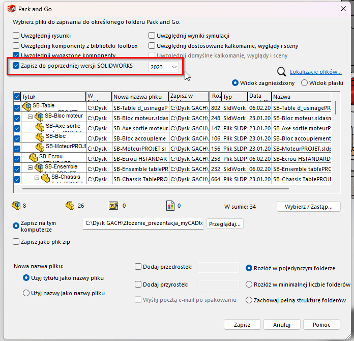 SOLIDWORKS 2024 – zapis plików do poprzednich wersji. Jak to działa?
