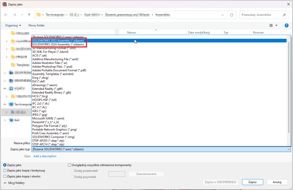 SOLIDWORKS 2024 – zapis plików do poprzednich wersji. Jak to działa?