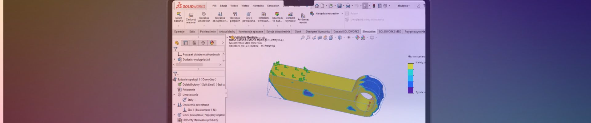 Szkolenie SOLIDWORKS Simulation Premium – Dynamika liniowa