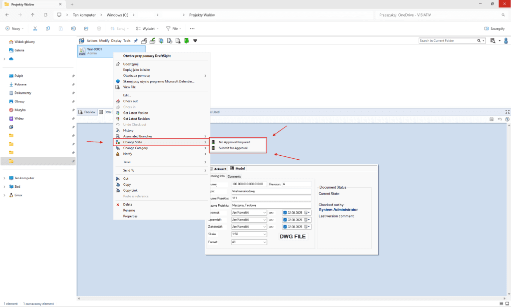 Integracja DraftSight z systemami PDM i PLM