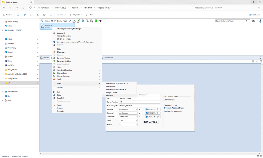 Integracja DraftSight z systemami PDM i PLM