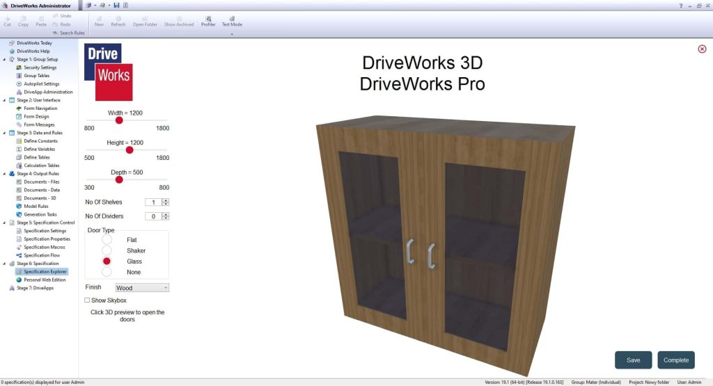 Interfejs dodatku do SOLIDWORKS - DriveWorks