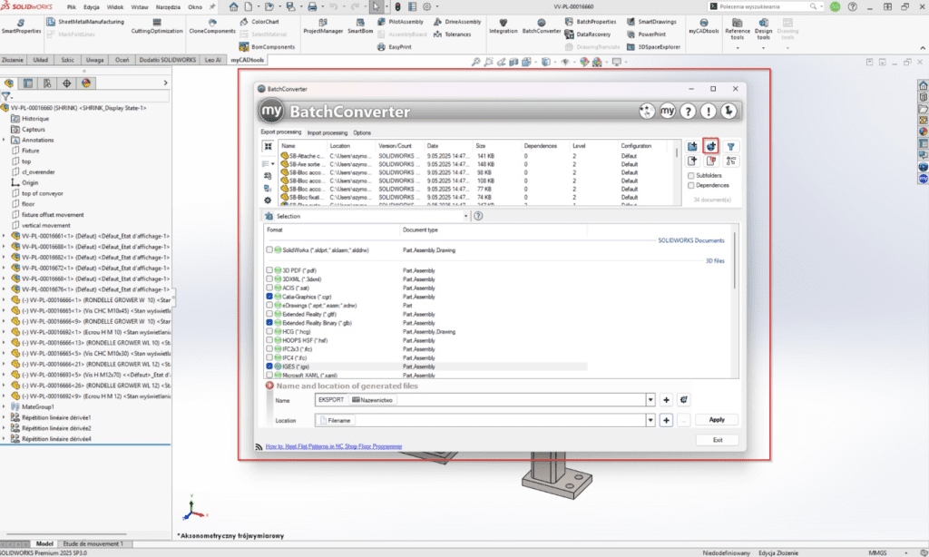 BatchConventer - Jak wykorzystać myCADtools w SOLIDWORKS we współpracy z platformą 3DEXPERIENCE?