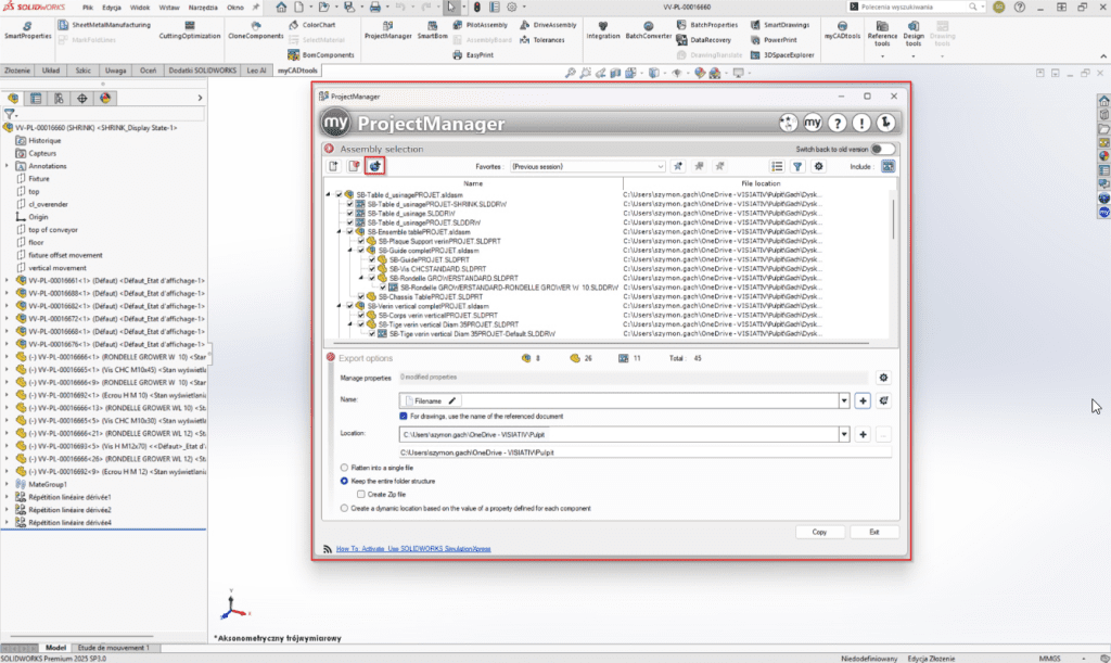 Project Manager - Jak wykorzystać myCADtools w SOLIDWORKS we współpracy z platformą 3DEXPERIENCE?