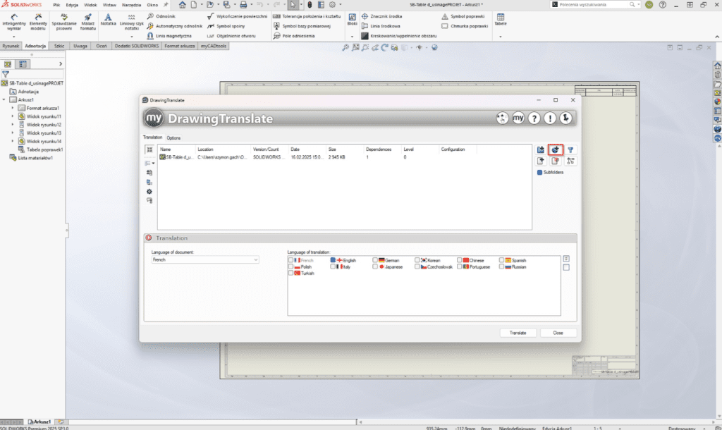 DrawingTranslate - Jak wykorzystać myCADtools w SOLIDWORKS we współpracy z platformą 3DEXPERIENCE?