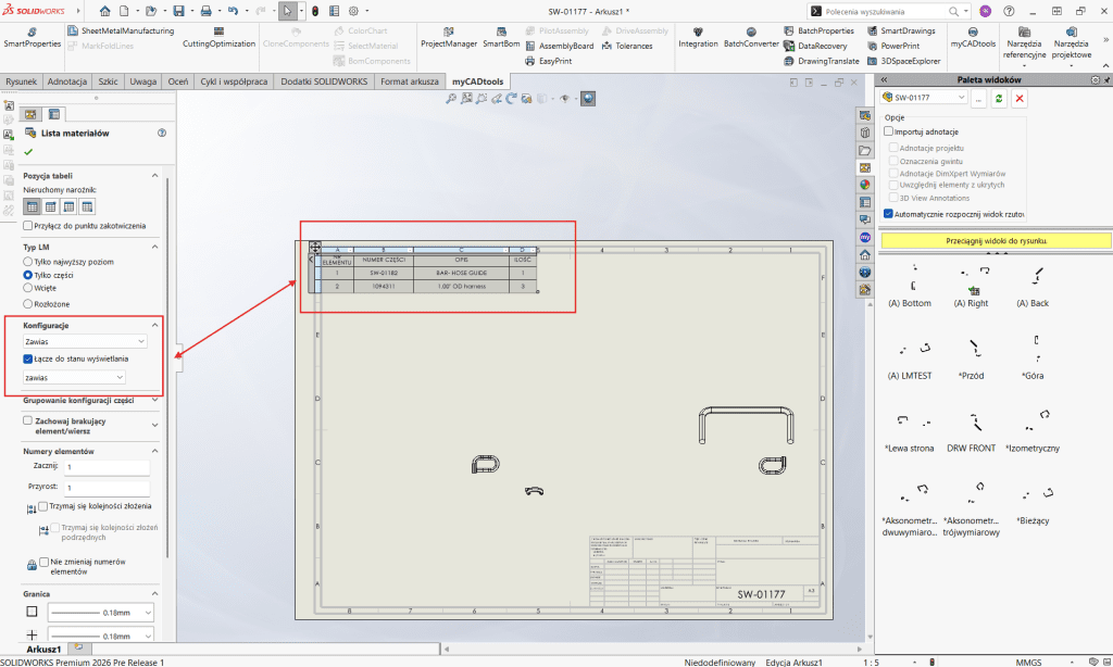 Jak uporządkować i lepiej kontrolować zestawienia materiałów w SOLIDWORKS 2025?