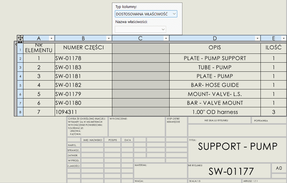 Jak uporządkować i lepiej kontrolować zestawienia materiałów w SOLIDWORKS 2025?