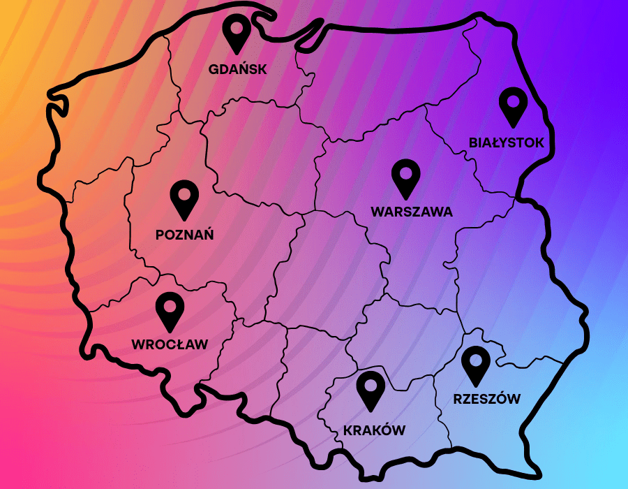 Mapa biur Visiativ Poland