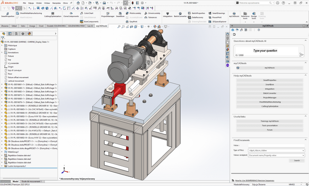 Jak przyspieszyć pracę z dużymi złożeniami w SOLIDWORKS 2025 przy użyciu SpeedPak i Silhouette Defeature?
