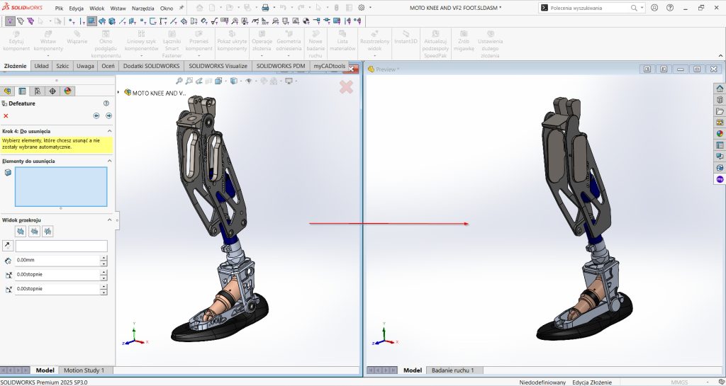 Jak przyspieszyć pracę z dużymi złożeniami w SOLIDWORKS 2025 przy użyciu SpeedPak i Silhouette Defeature?