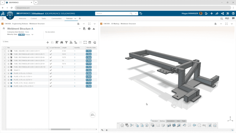 Obsługa list cięć na platformie 3DEXPERIENCE