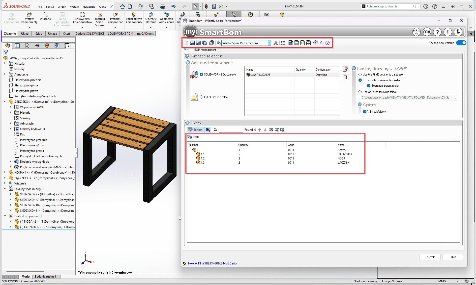 Nowoczesny katalog części zamiennych w SOLIDWORKS z Visiativ Spare Parts