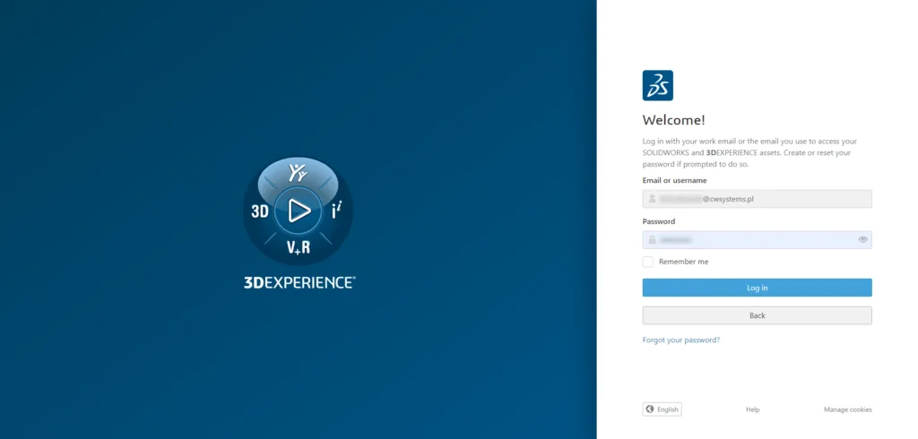 Jak przeprowadzić instalację SOLIDWORKS? zaloguj się przy użyciu 3DEXPERIENCE ID z aktywną subskrypcją.
