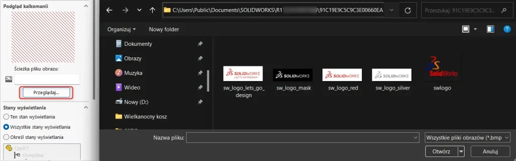 Zarządzanie plikami kalkomanii na platformie 3DEXPERIENCE