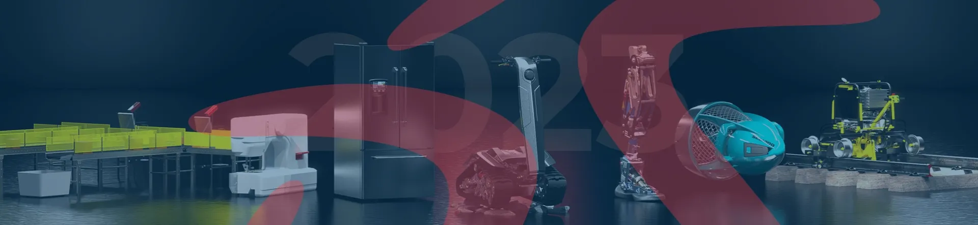 Abstrakcyjny obrazek nawiązujący do nowości w SOLIDWORKS 2023
