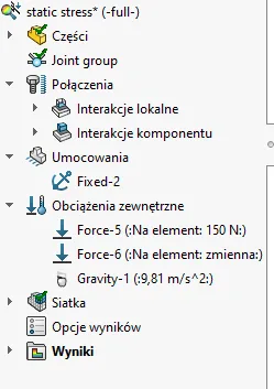 Symulacja statyczna MES w SOLIDWORKS – jak skonfigurować analizę