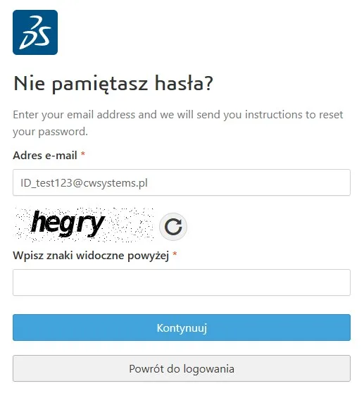 Jak odzyskać hasło do 3DEXPERIENCE ID?