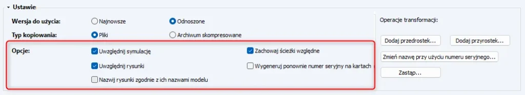 Kopiuj drzewo w SOLIDWORKS PDM