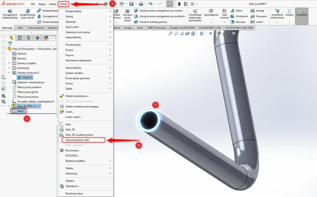 Jak skopiować szkic w SOLIDWORKS?
