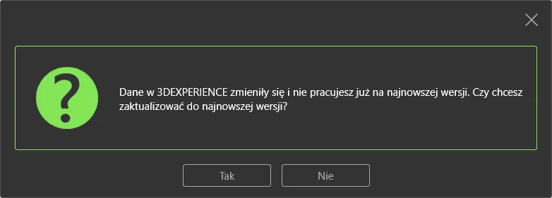 Jak działa aktualizacja na żywo dla modelu CAD otwartego z 3DEXPERIENCE?