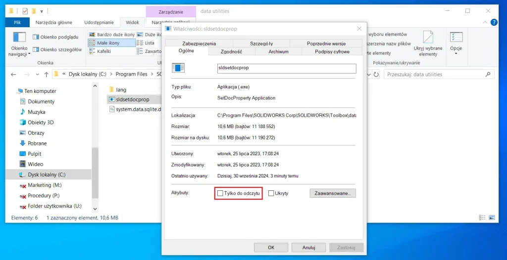 Jak pozbyć się flagi Toolbox z pliku części SOLIDWORKS?