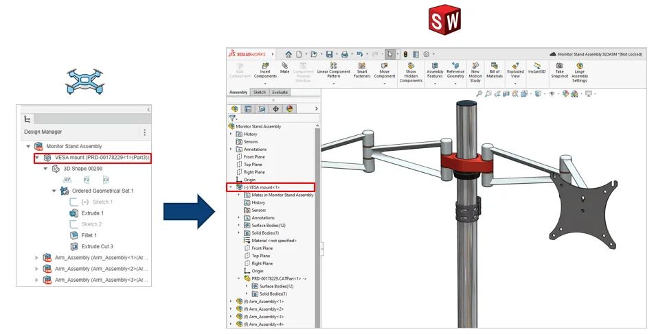 Jak współdzielić projekty między SOLIDWORKS a aplikacjami działającymi w przeglądarce?