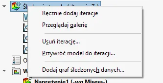 Śledzenie trendów w SOLIDWORKS Simulation