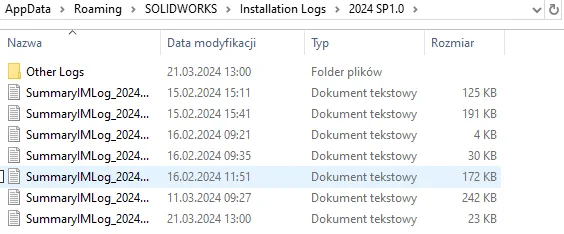 Jak interpretować wygenerowane pliki instalacyjne SOLIDWORKS?