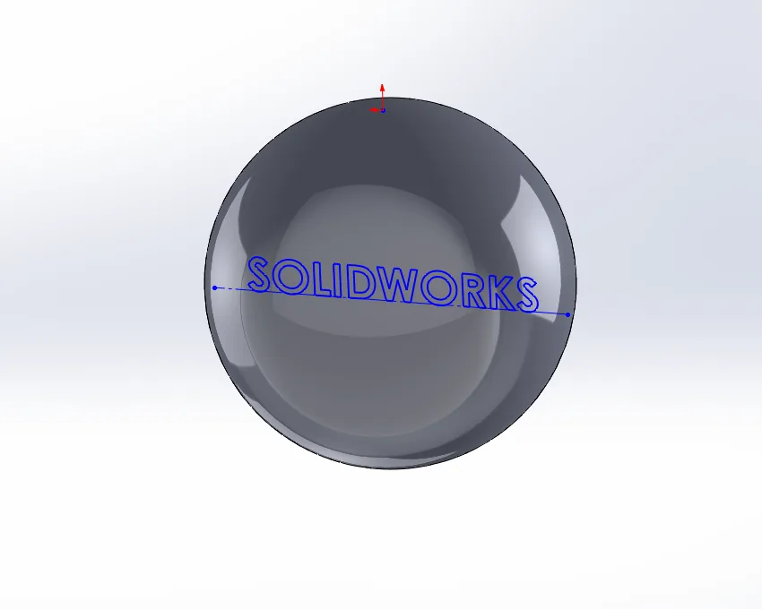 Jak nanieść szkic SOLIDWORKS na zakrzywioną powierzchnię przy użyciu linii podziału?