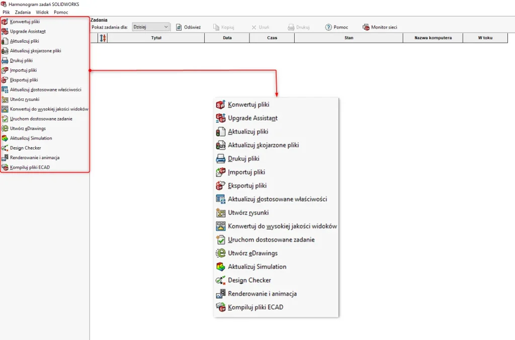 Harmonogram zadań SOLIDWORKS – zwiększ efektywność projektowania
