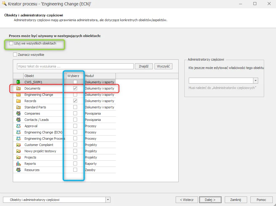 Jak rozwiązać problem z wysyłaniem rekordów do procesu w SOLIDWORKS Manage?