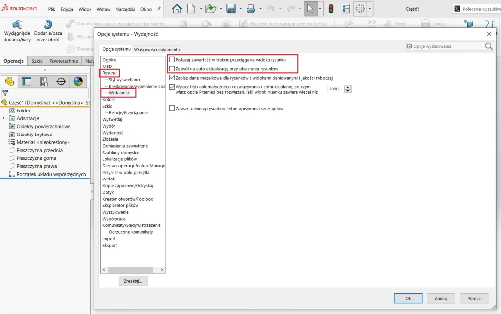 Jak usprawnić działanie SOLIDWORKS?