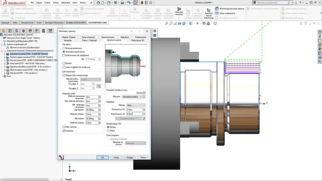Interfejs SOLIDWORKS CAM