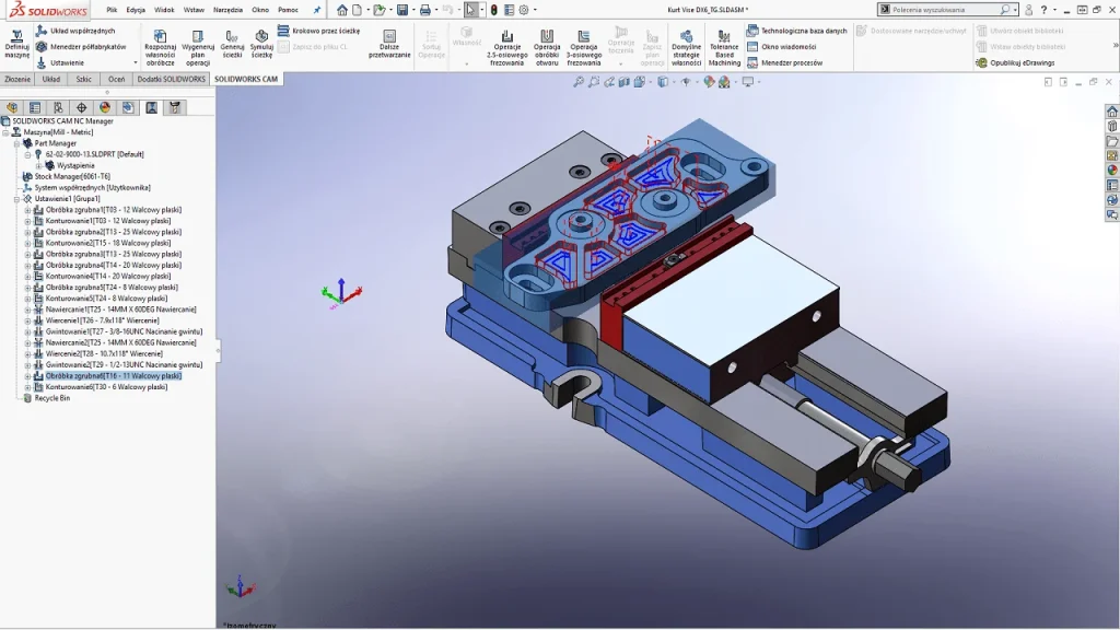 Interfejs SOLIDWORKS CAM