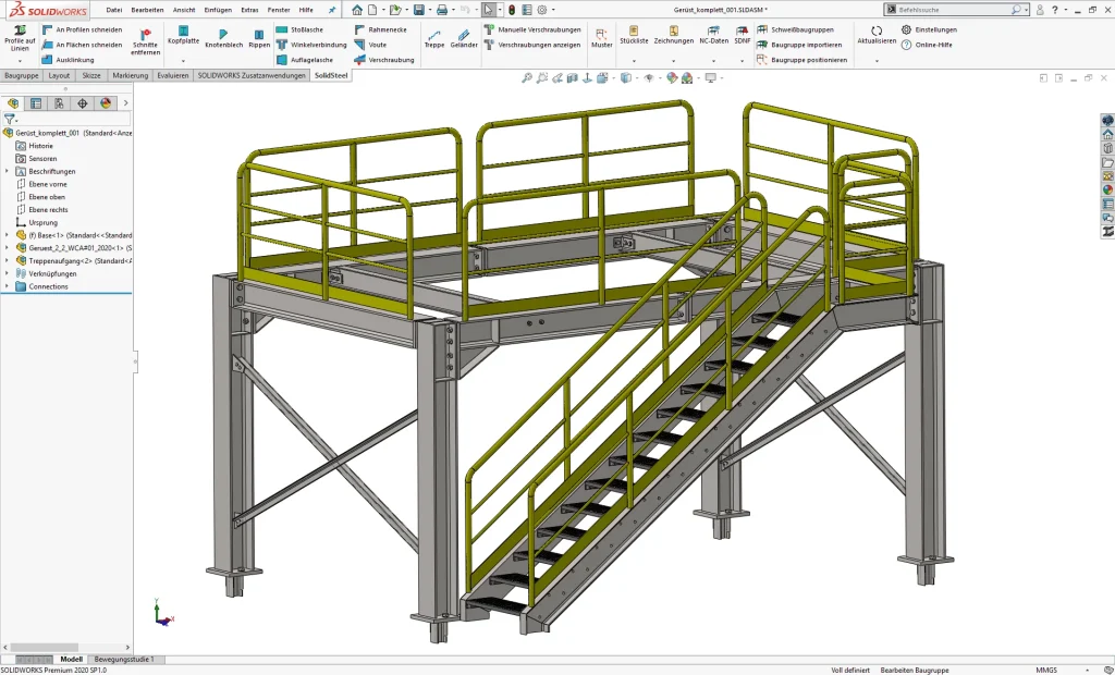 Interfejs dodatku do SOLIDWORKS – SolidSteel parametric

