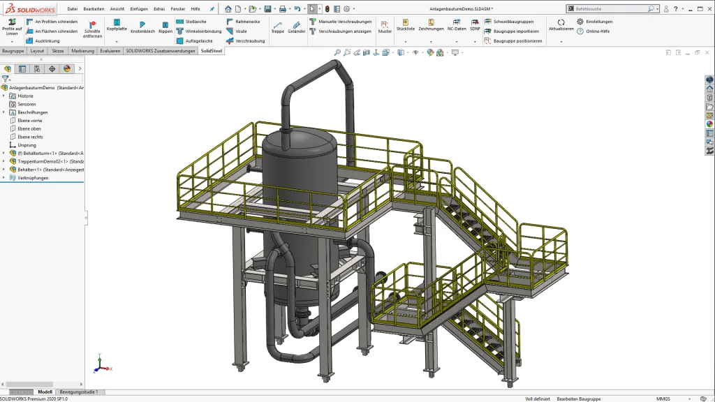 Interfejs dodatku do SOLIDWORKS – SolidSteel parametric