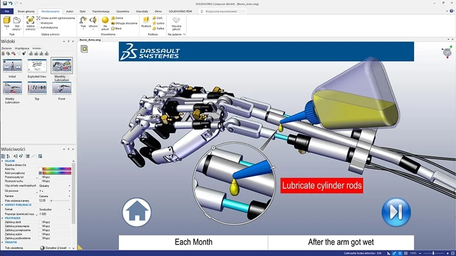 Interfejs SOLIDWORKS Composer